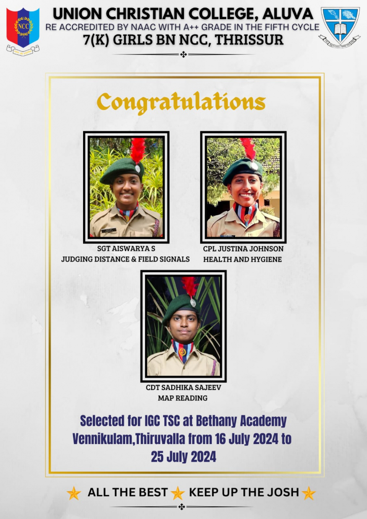 Congratulations to Aishwarya, Justina & Sadhika