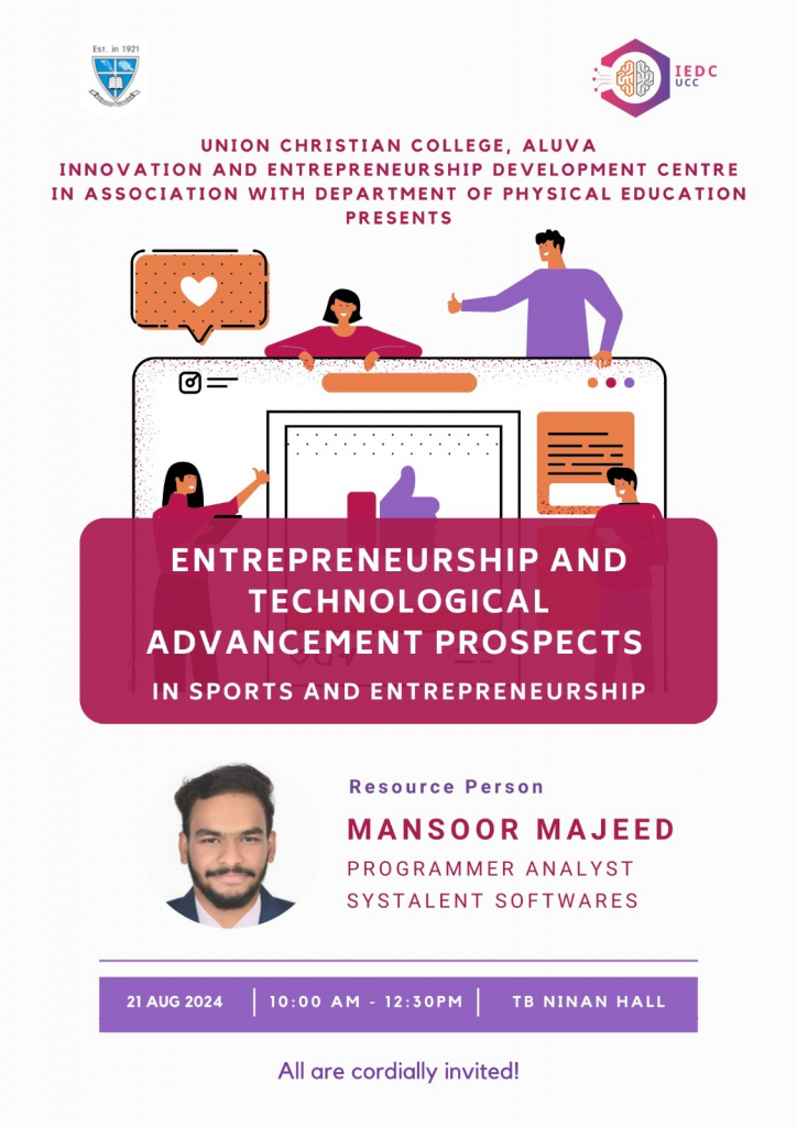Talk: Entrepreneurship and technology advancement prospects in sports and entrepreneurship