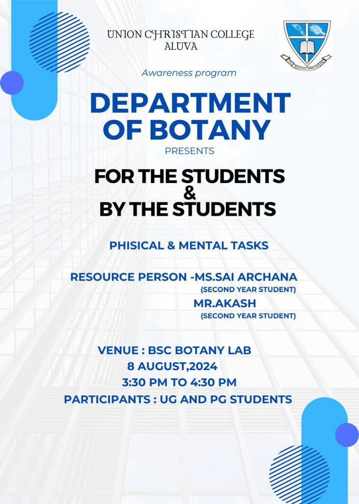 For the Students & By the Students – Physical and Mental tasks