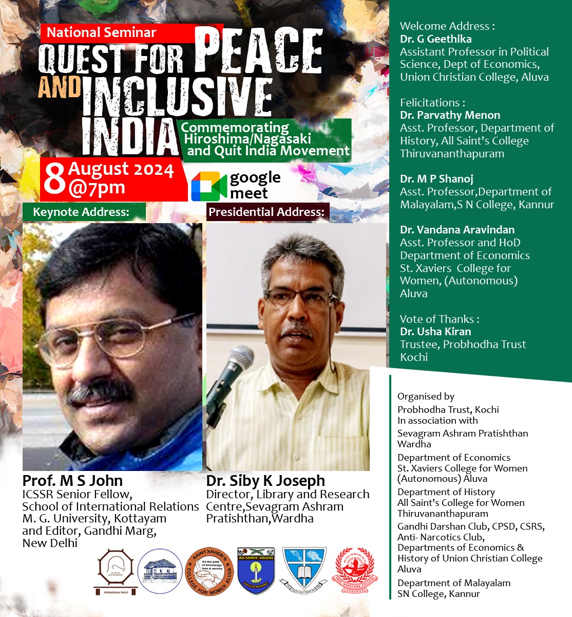 National Seminar commemorating Hiroshima/Nagasaki and Quit India Movement