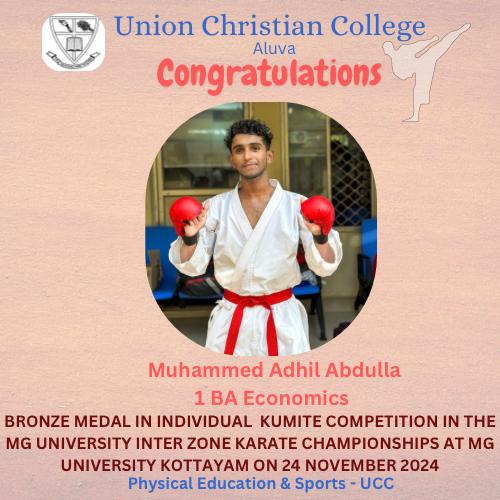 Congratulations to Muhammed Adhil Abdulla