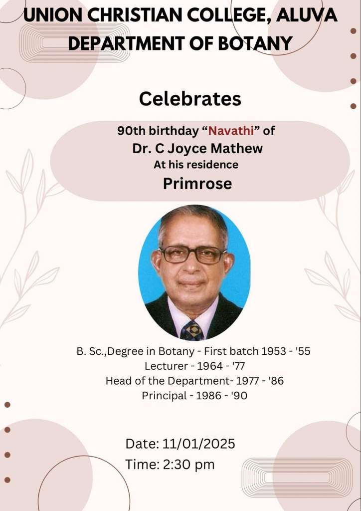 90th Birthday Celebration of Dr. Joyce Mathew