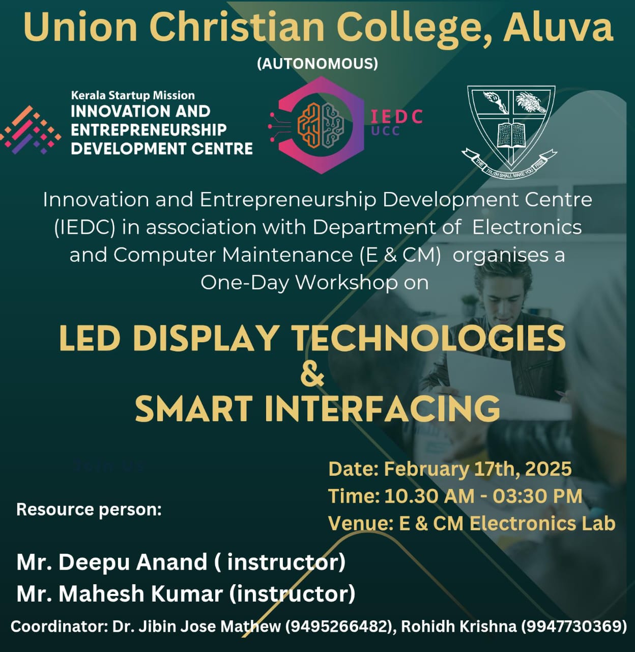 One Day Workshop on LED Display Technologies and Smart interfacing