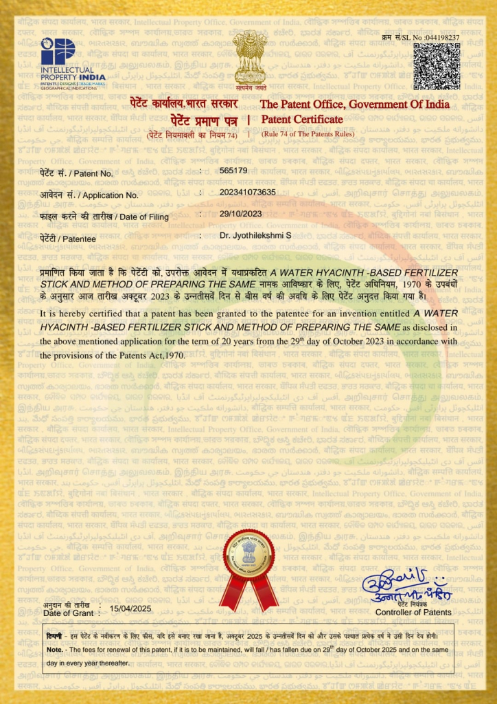 Congratulations to Dr. Jyothilekshmi