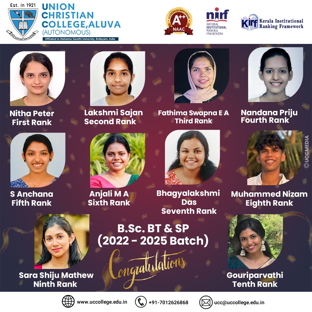 Congratulations to the Rank Holders 2022-25
