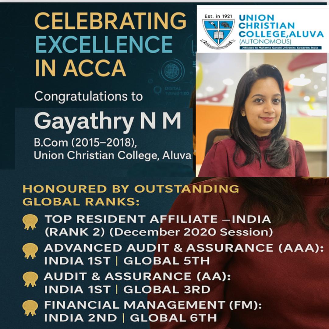 Congratulations to Gayathry N.M.