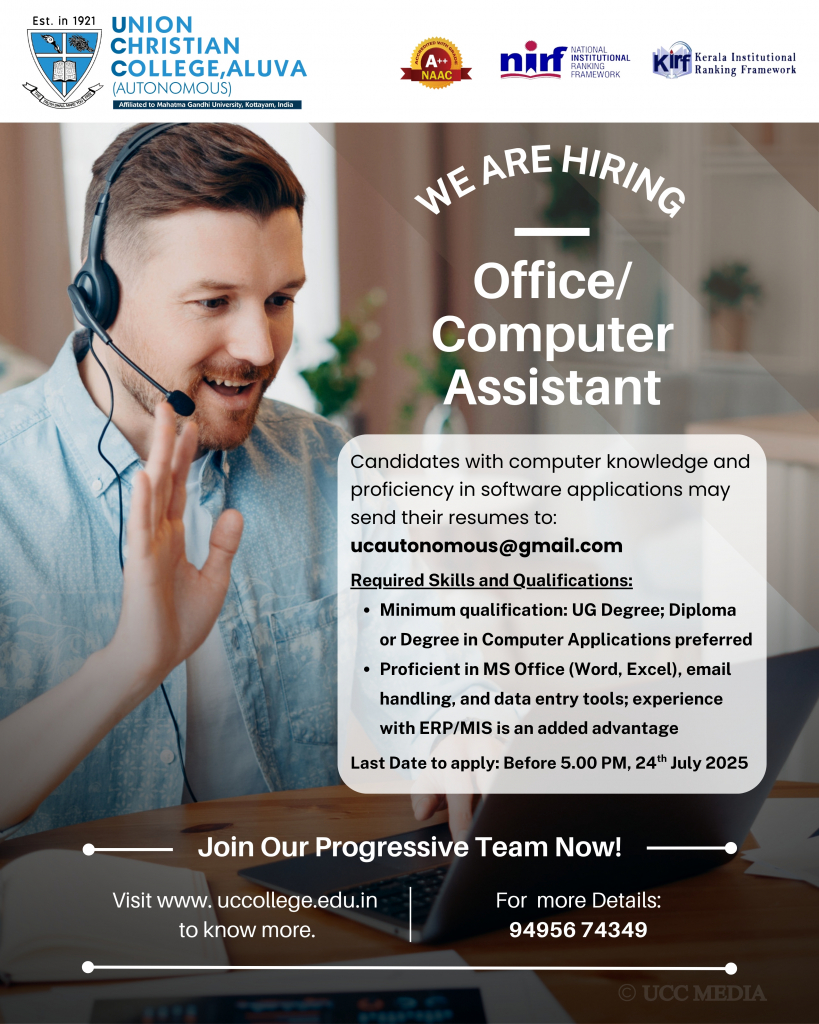 Vacancy – Office/Computer Assistant