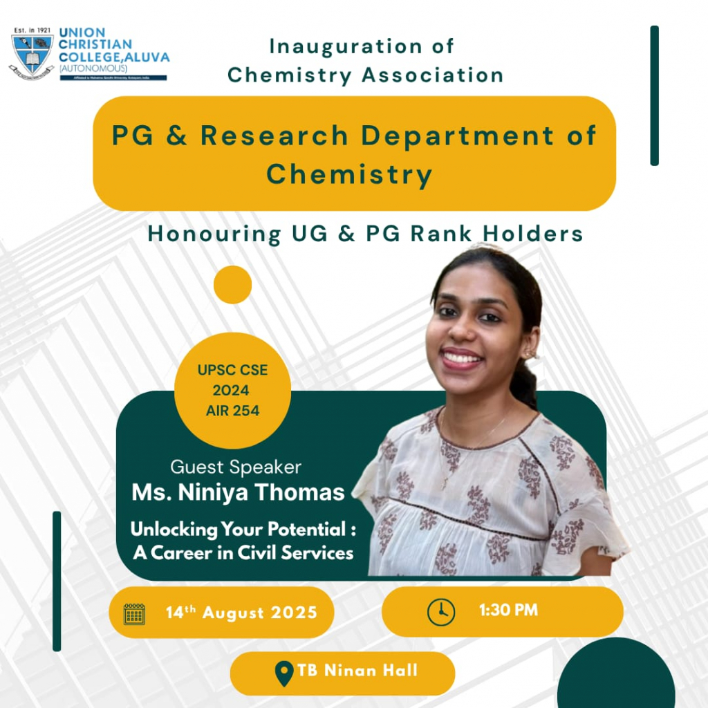 Inauguration of Chemistry Association and Honouring UG and PG Rank Holders.