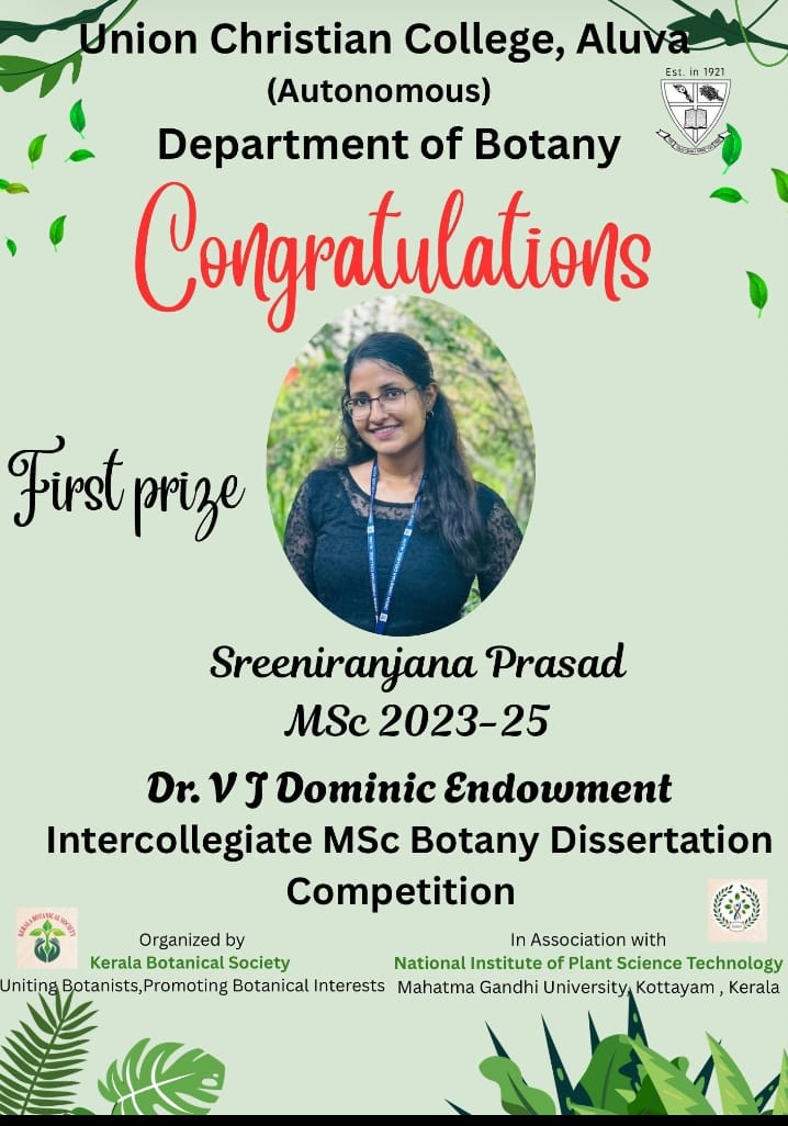 Congratulations to Sreeniranjana Prasad