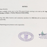 PTA General Body Meeting