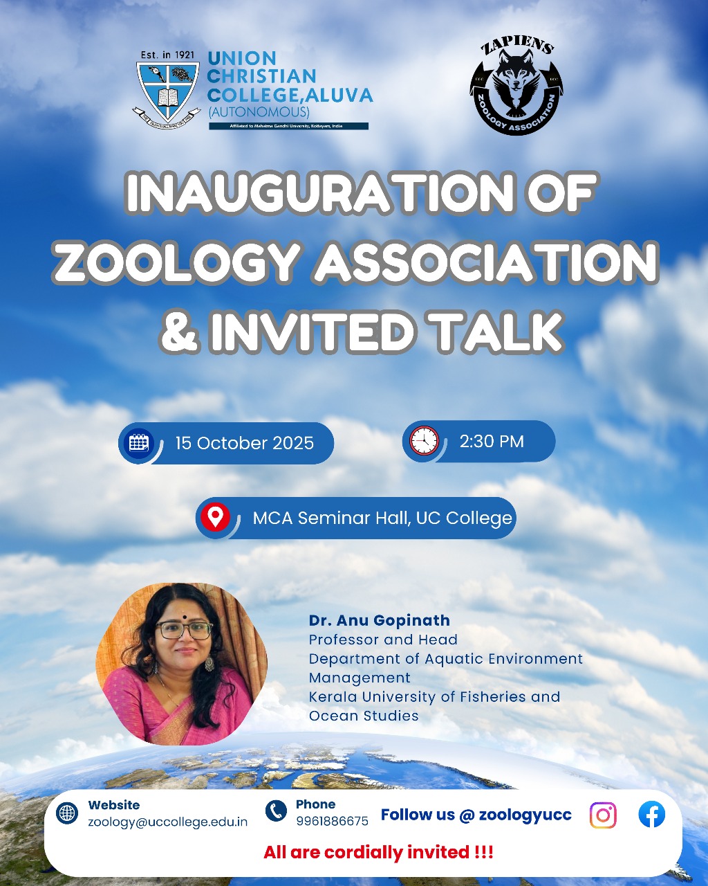 Inauguration of Zoology Association and Invited Talk