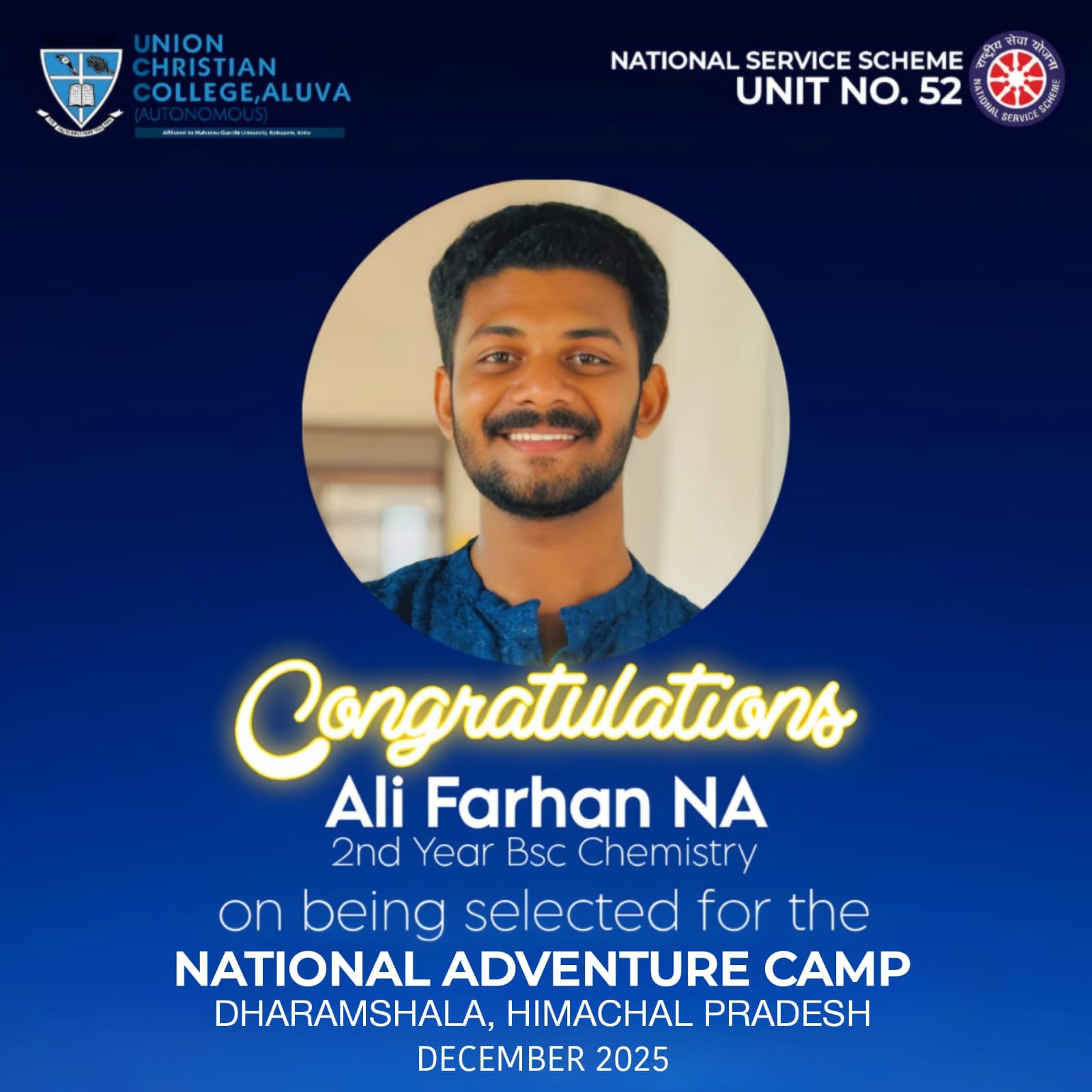 Congratulations to Ali Farhan NA