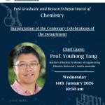 Inauguration of the Centenary Celebrations of the Department of Chemistry