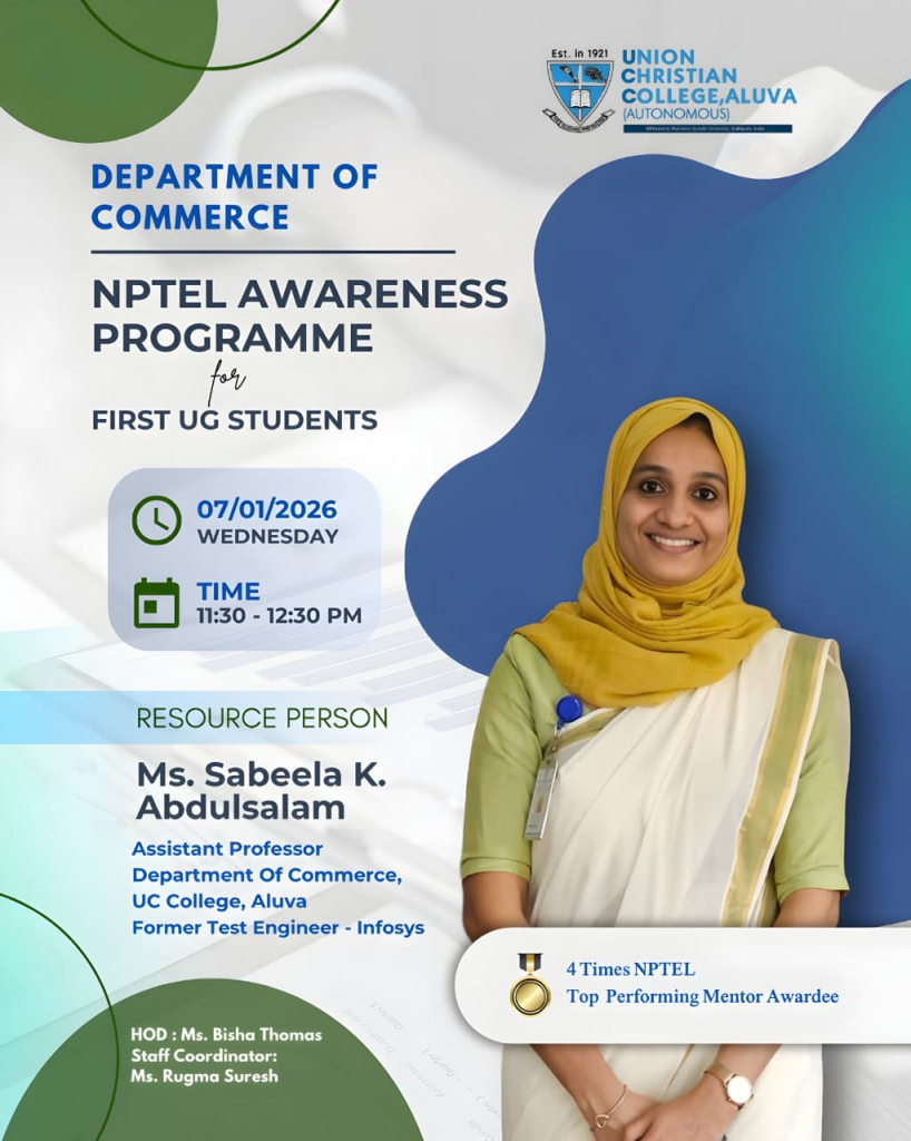 NPTEL awareness programme for first UG students.