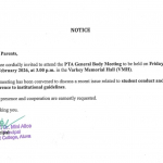 യുസി കോളേജ് പിടിഎ ജനറൽ ബോഡി മീറ്റിംഗ്