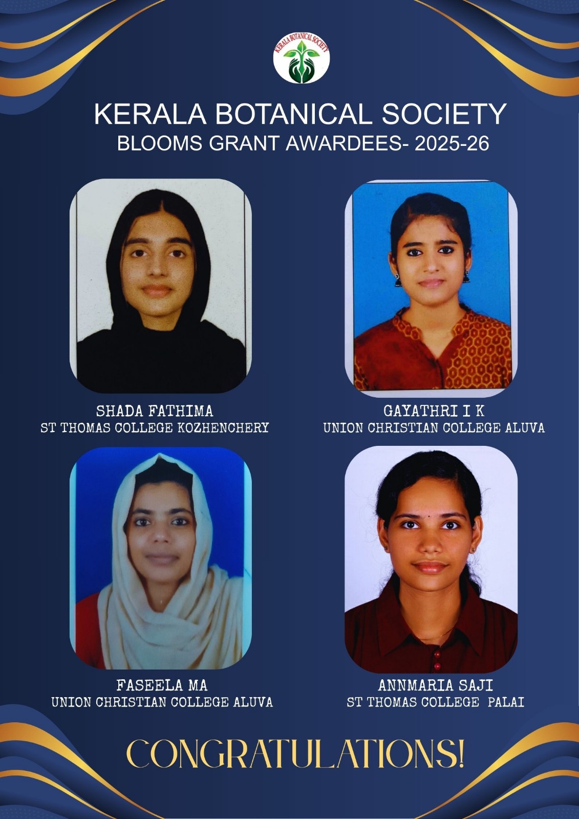 Congratulations to Ms. Faseela and Ms Gayathri