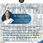 Congratulations to Dr. Sunaja Devi