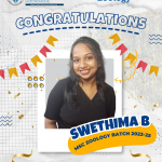 Congratulations to Swethima