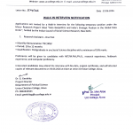 Vacancy – Research Assistant