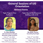 Orientation for UG Students – General Sessions