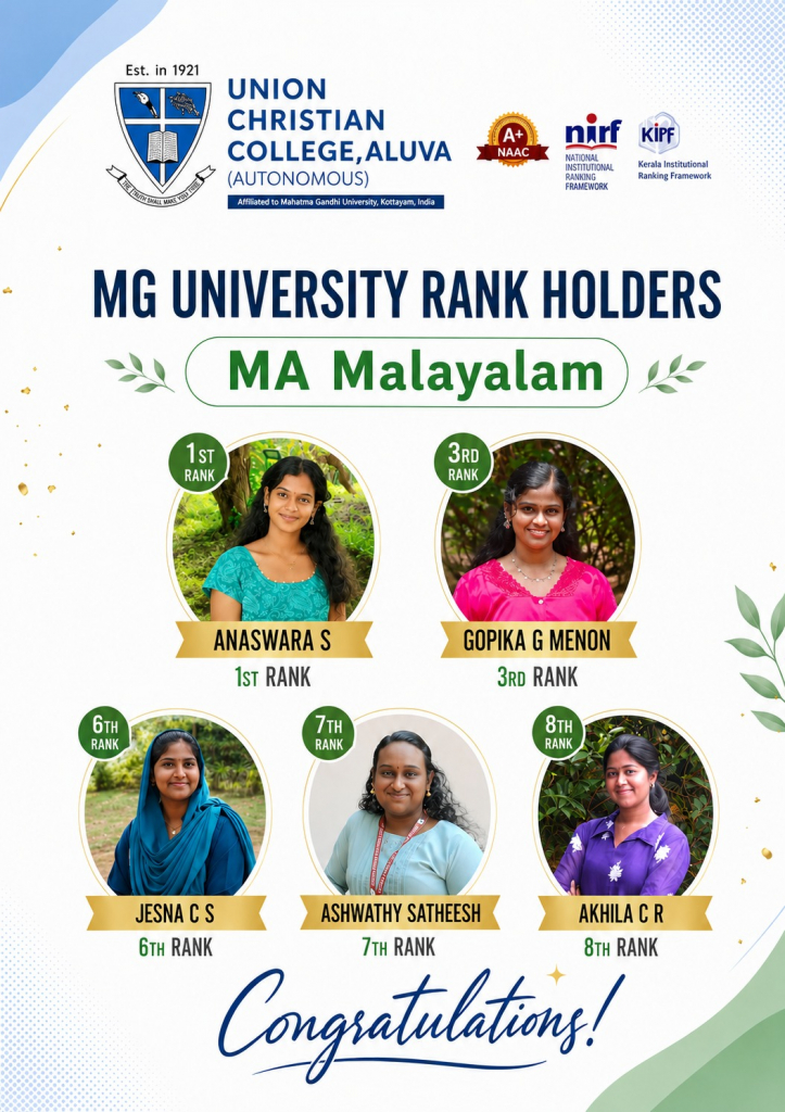 Congratulations to the Rank Holders