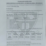 Examination Notification – UG 3rd Semester
