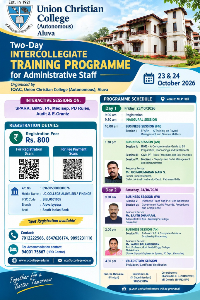 Two-Day Intercollegiate Training programme