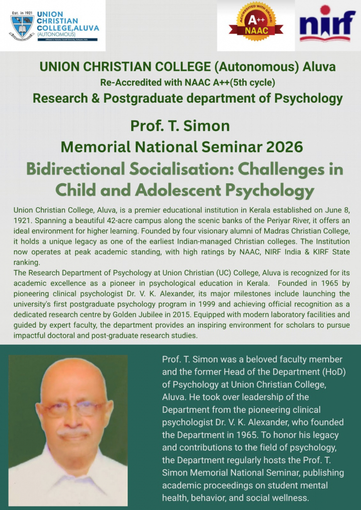 Prof. T. Simon Memorial National Seminar